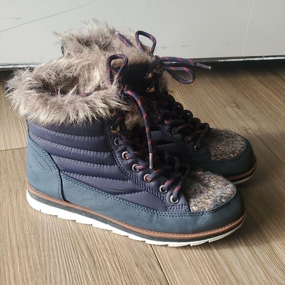 Muk Luks Sigrid Faux Fur Lace Up Boots - Picture 3 of 11